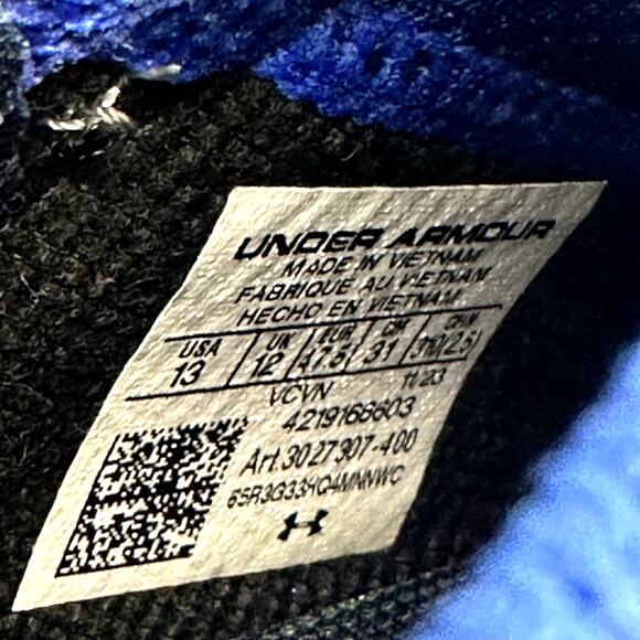 Under Armour Blur 2 MC Men\'s Size 13 Football Cleats USA Blue Gold 3027307-400 main image 6